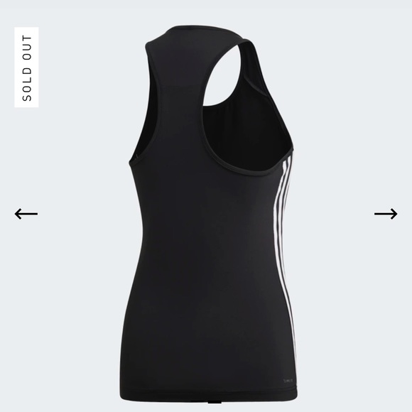 Adidas Women’s Design 2 Move 3-Stripes Racerback Tank Top Size Small - Picture 2 of 8